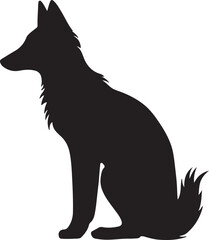Fox Silhouette Vector Illustration White Background