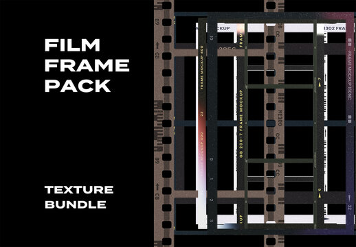 Film Frame Retro Light Leak Analogue Overlay Texture Pack Bundle Effect Surface Mockup