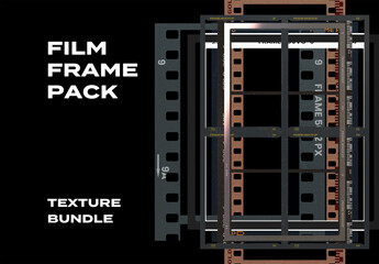 Film Frame Retro Light Leak Analogue Overlay Texture Pack Bundle Effect Surface Mockup