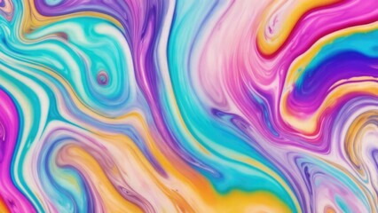 Fototapeta premium Multicolor and Blue dynamic background mixing liquid paints art. Modern futuristic pattern marble translucent colors texture