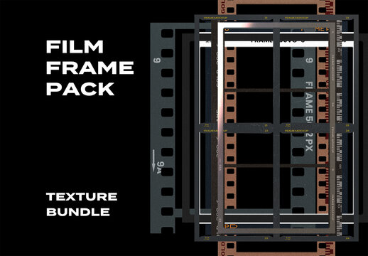 Film Frame Retro Light Leak Analogue Overlay Texture Pack Bundle Effect Surface Mockup