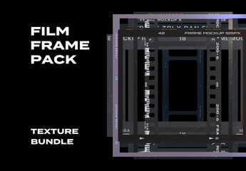 Film Frame Retro Light Leak Analogue Overlay Texture Pack Bundle Effect Surface Mockup