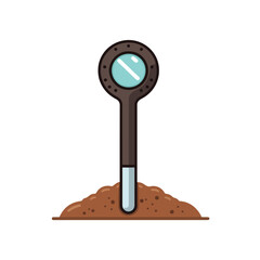 Soil tester icon. Clipart image isolated on white ba - obrazy, fototapety, plakaty