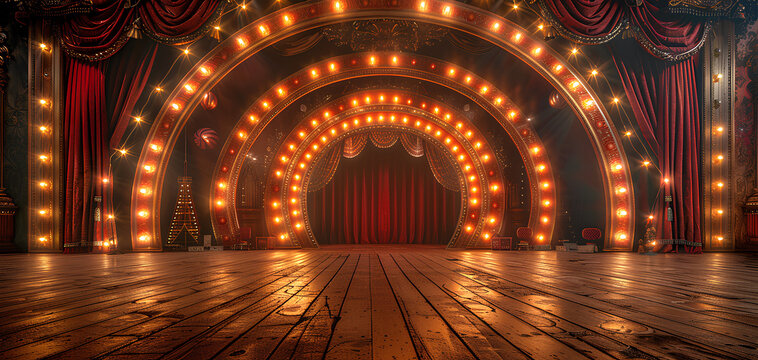 circus stage frame background