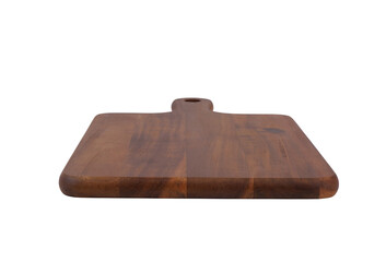 Wooden cutting board isolated on white background. 