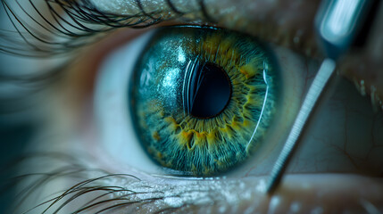 Macro Shot of a Human Eye in Vivid Detail - obrazy, fototapety, plakaty