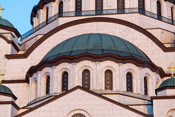 Fototapeta na wymiar The Church of Saint Sava, Hram Svetog Save in Belgrade, Serbia