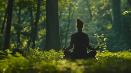 Serene Meditation in the Forest