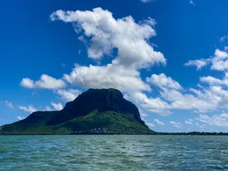 Photo sur Aluminium Le Morne, Maurice Beautiful landscape of Mauritius island with turquoise lagoon