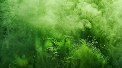 Background cover of green dry powder, generated with AI