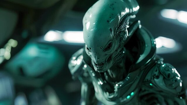 Malevolent Extraterrestrial aboard Advanced Spacecraft. Generative ai