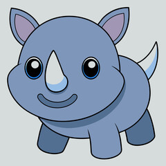 rhinoceros grazing in an open field in South Africa
