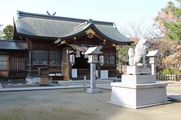 shinto temple (arawai shrine) in matsue in japan 