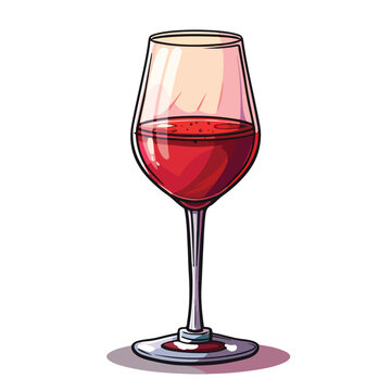 Wine glass icon isolated on white background cartoon