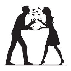 Emotional Couple Quarrelling Silhouette Compilation - The Rollercoaster Symphony of Shadows in the Emotional Rollercoaster Ride
