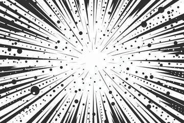 Black and white, comic explosion background, generated with AI