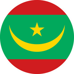 Mauritania Flag Round Icon - 749326250