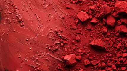 background cover of red dry powder, generated with AI