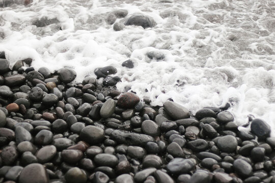 water and stones