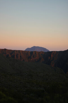 sunset in the mountains