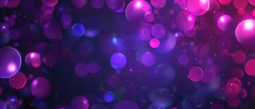 Dark Purple vector pattern with lamp shapes. A sample with blurred bubble shapes. Pattern for your business design.