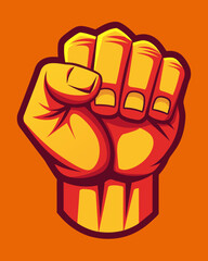 fist vector, silhouette