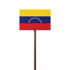 Schild mit der Flagge Venezuelas