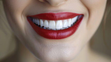 Fototapeta premium Facetas de resina composta para correção do formato dos dentes, resultado altamente estético e natural