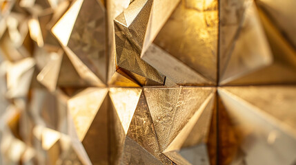 detalhe geométrico dourado  - obrazy, fototapety, plakaty