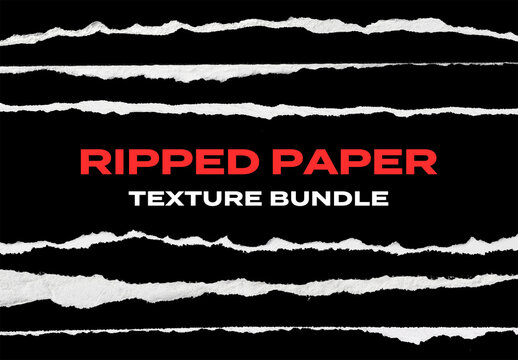 Ripped Paper Pieces Overlay Texture Pack Bundle Effect Surface