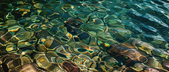 Fototapeta na wymiar Full frame of abstract mix of different colors with clear water