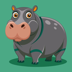 Hippopotamus isolated on white background a clipping path
