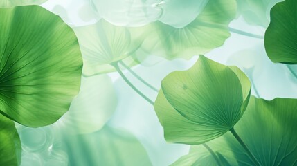 Fototapeta na wymiar Green Lotus leaves background