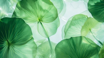 Green Lotus leaves background