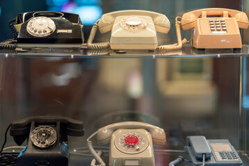 Old and antique telephones from the 50s-90s