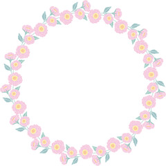 coquette Pink Flower Frame