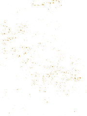 Obraz premium Doted and confetti golden glitter on transparent background. Shiny glittering dust. Gold glitter sparkle confetti that floats down falling. Vector illustration.