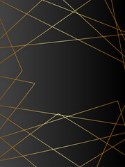 Luxury premium shiny golden geometric lines overlap design for cosmetic product cover background. Vector geometric luxury golden lines for banner, template, book cover, cosmetic product cover.  