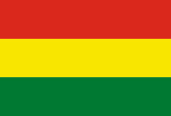 Close-up of red, yellow and green national flag of Southern American country of Bolivia. Illustration made February 9th, 2024, Zurich, Switzerland.