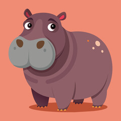 Hippopotamus isolated on white background
