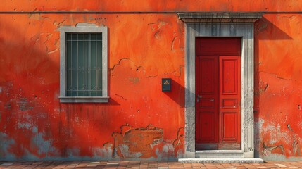 Outdoor Wall Store Sign Photography Mockup