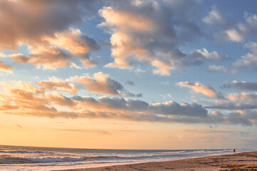 Fototapeta na wymiar sunrise at Sea Ranch beach in Indialantic Florida