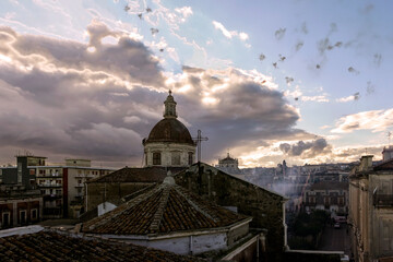 cupole e tetti nella citt&agrave; di acireale 1444