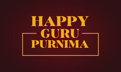 Happy Guru Purnima Stylish Text illustration Design