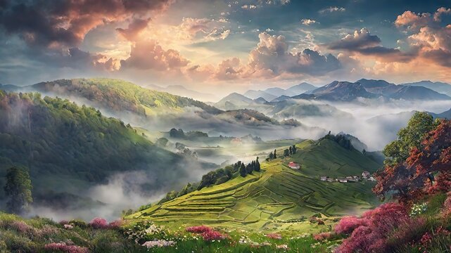 Hill Landscape Background Very Cool