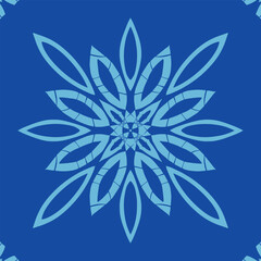 Flower seamless pattern blue shade color number 13