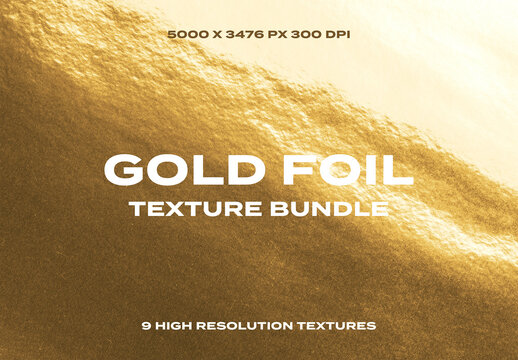 Gold Foil Metal Steel Overlay Texture Pack Bundle Effect Surface
