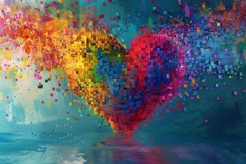 abstract background with heart