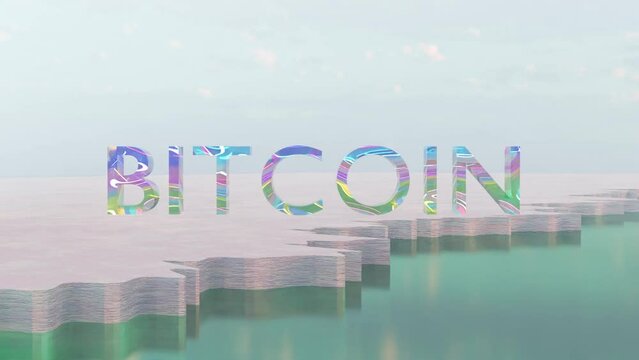BITCOIN HALVING. Basic 3D Animation.