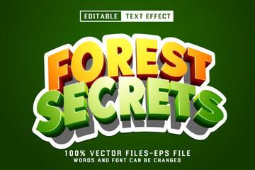 Forest Secrets Editable Text Effect